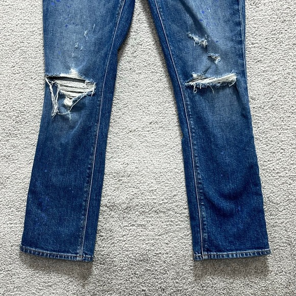 Hudson Jeans Women's 24 Blue Distressed Holly Straight Leg Mid Rise‎ 5-Pocket - Picture 3 of 16